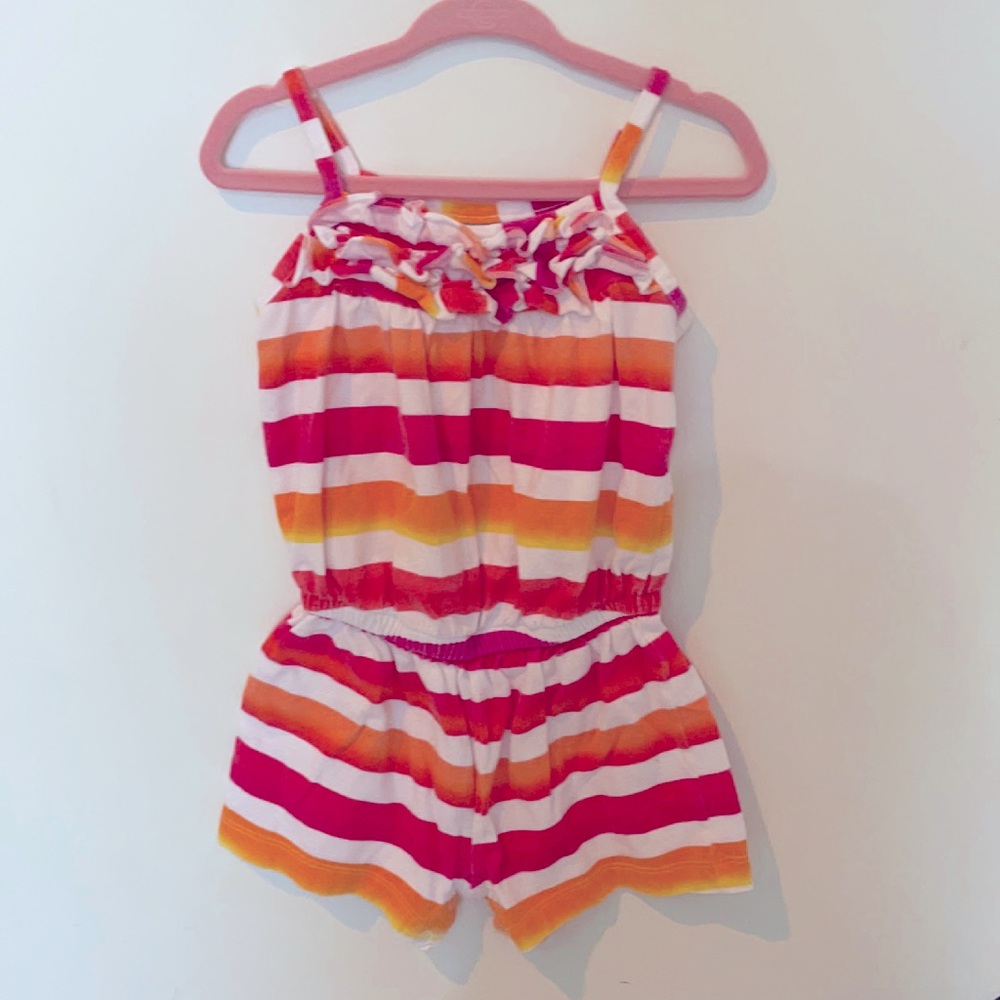 Infant girls striped romper